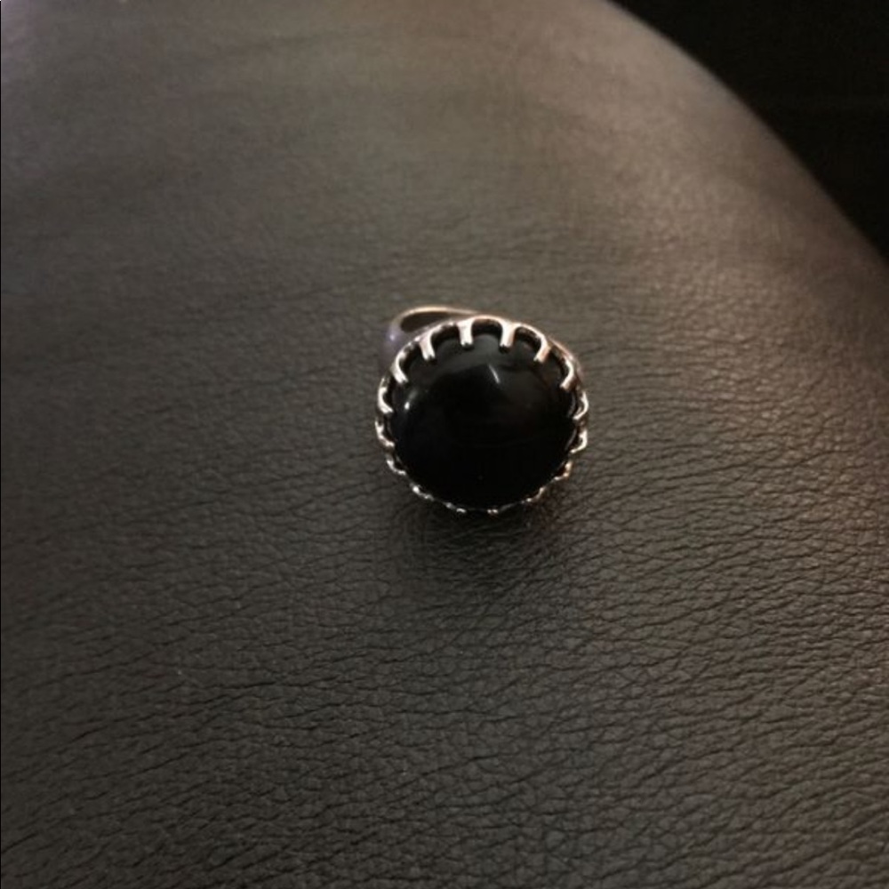 925 sterling silver onyx ring